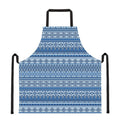 Blue Native American Aztec Pattern Print Apron