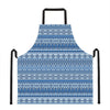 Blue Native American Aztec Pattern Print Apron