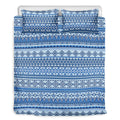 Blue Native American Aztec Pattern Print Duvet Cover Bedding Set