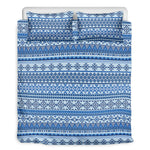 Blue Native American Aztec Pattern Print Duvet Cover Bedding Set