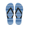 Blue Native American Aztec Pattern Print Flip Flops