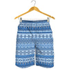 Blue Native American Aztec Pattern Print Men's Shorts