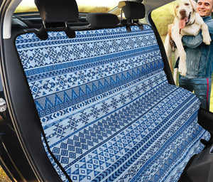 Blue Native American Aztec Pattern Print Pet Car Back Seat Cover