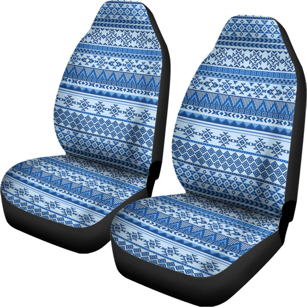 Blue Native American Aztec Pattern Print Universal Fit Car Seat Covers