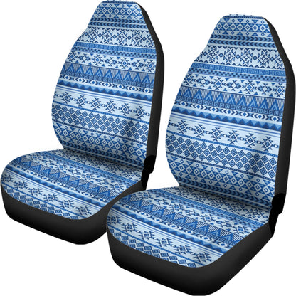 Blue Native American Aztec Pattern Print Universal Fit Car Seat Covers