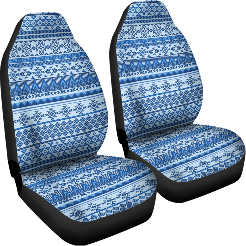 Blue Native American Aztec Pattern Print Universal Fit Car Seat Covers