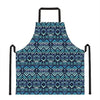 Blue Native Aztec Tribal Pattern Print Apron