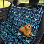 Blue Native Aztec Tribal Pattern Print Pet Car Back Seat Cover