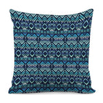 Blue Native Aztec Tribal Pattern Print Pillow Cover