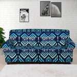 Blue Native Aztec Tribal Pattern Print Sofa Cover