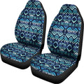 Blue Native Aztec Tribal Pattern Print Universal Fit Car Seat Covers