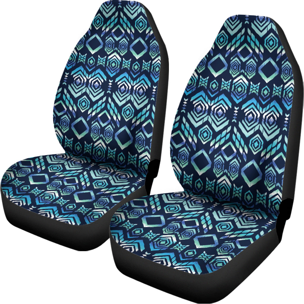Blue Native Aztec Tribal Pattern Print Universal Fit Car Seat Covers