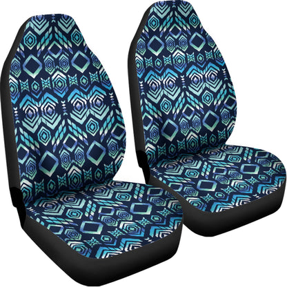 Blue Native Aztec Tribal Pattern Print Universal Fit Car Seat Covers