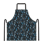 Blue Native Dream Catcher Pattern Print Apron