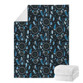 Blue Native Dream Catcher Pattern Print Blanket