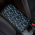 Blue Native Dream Catcher Pattern Print Car Center Console Cover