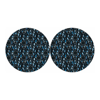 Blue Native Dream Catcher Pattern Print Car Coasters