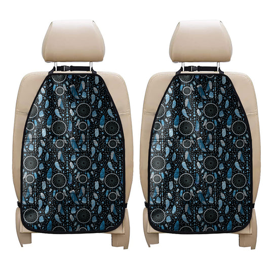 Blue Native Dream Catcher Pattern Print Car Seat Organizers