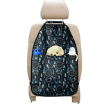 Blue Native Dream Catcher Pattern Print Car Seat Organizers