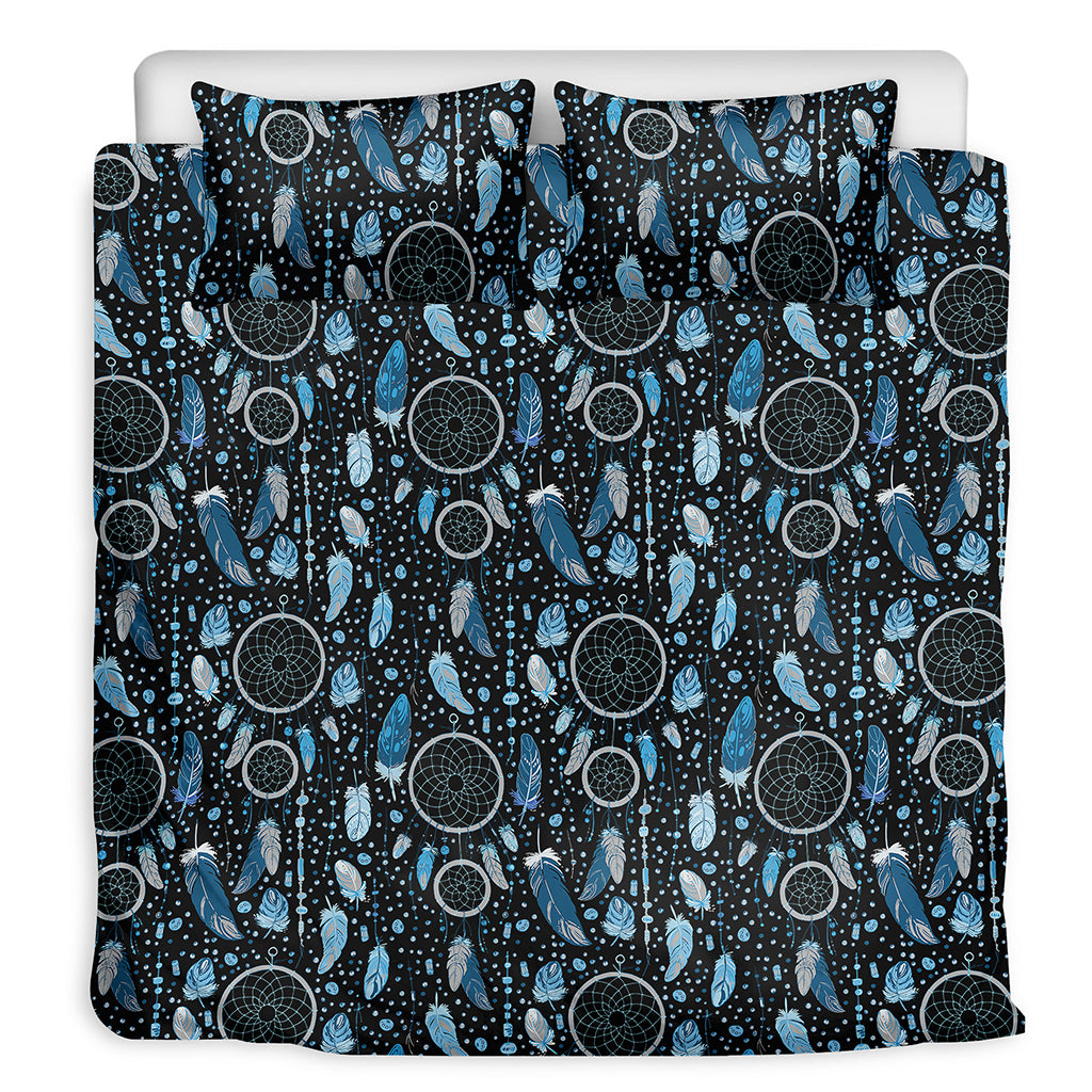 Blue Native Dream Catcher Pattern Print Duvet Cover Bedding Set