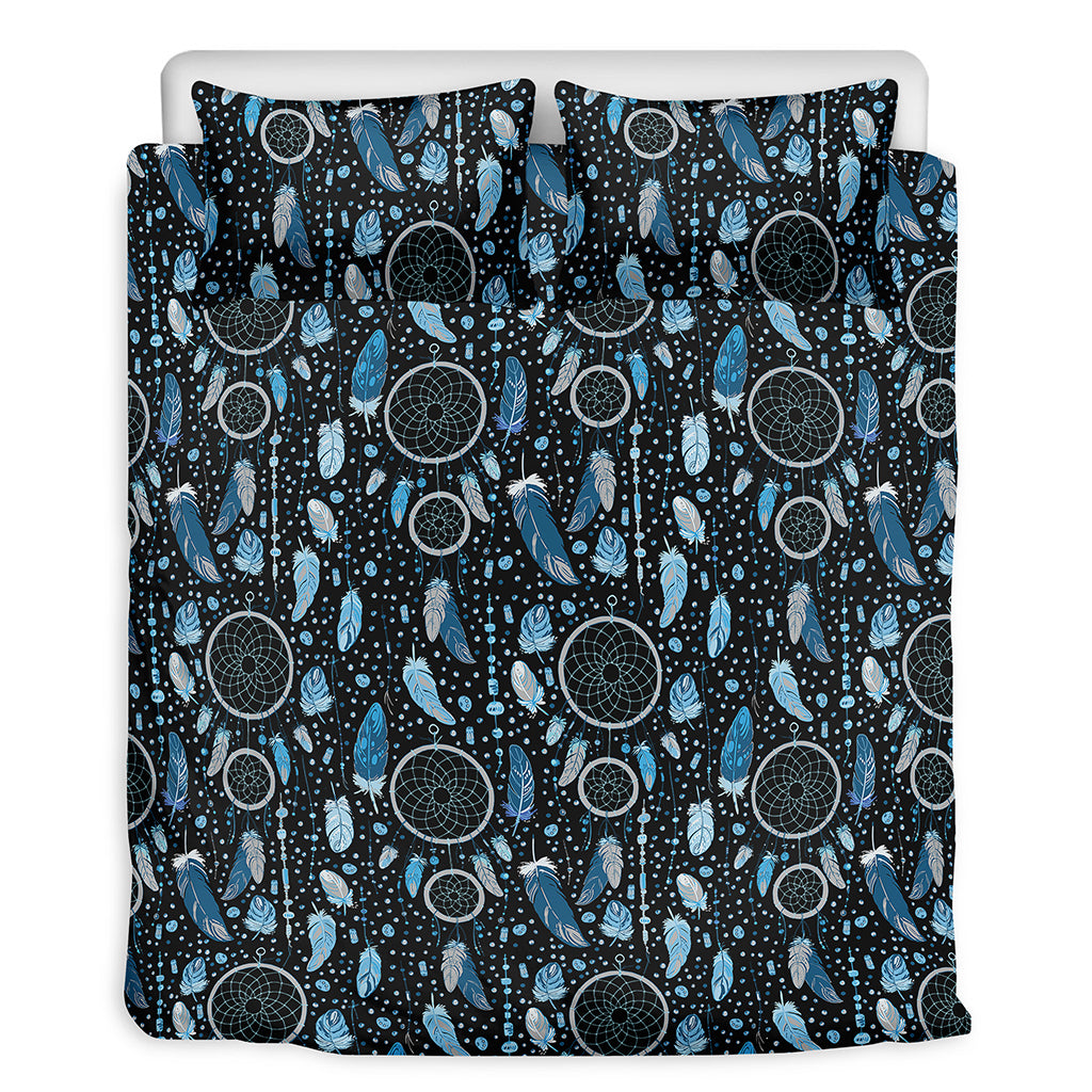 Blue Native Dream Catcher Pattern Print Duvet Cover Bedding Set