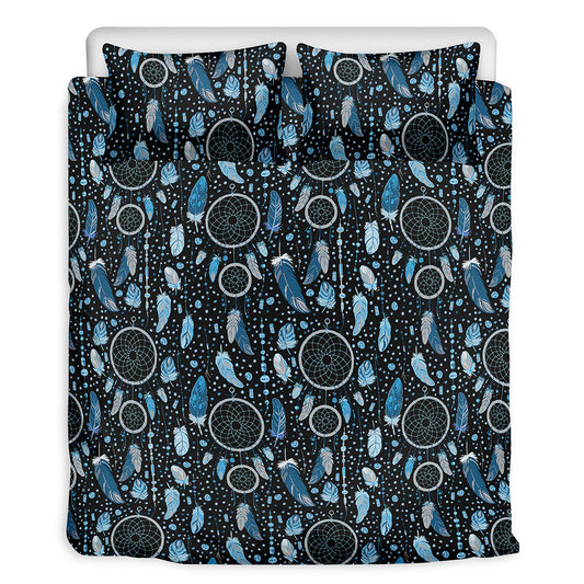Blue Native Dream Catcher Pattern Print Duvet Cover Bedding Set