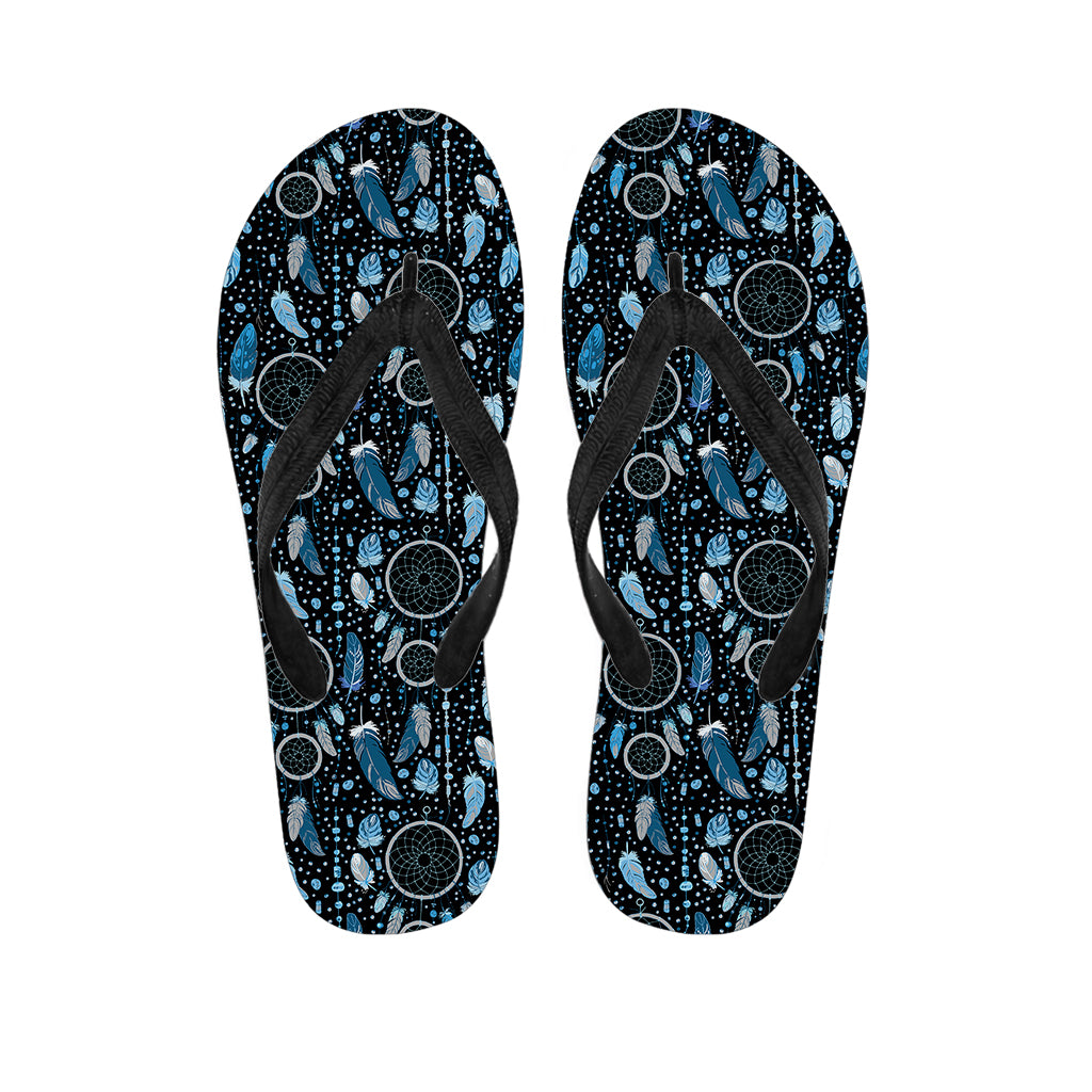 Blue Native Dream Catcher Pattern Print Flip Flops