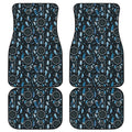 Blue Native Dream Catcher Pattern Print Front and Back Car Floor Mats