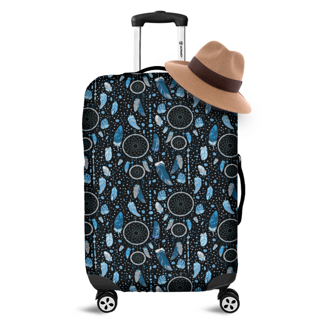 Blue Native Dream Catcher Pattern Print Luggage Cover