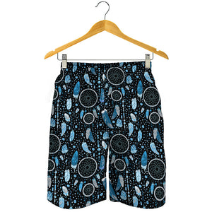 Blue Native Dream Catcher Pattern Print Men's Shorts