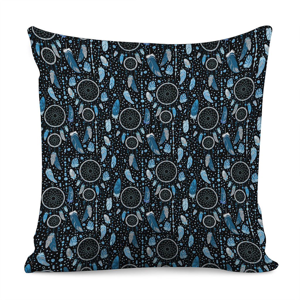 Blue Native Dream Catcher Pattern Print Pillow Cover