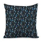 Blue Native Dream Catcher Pattern Print Pillow Cover