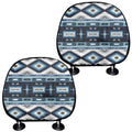 Blue Native Navajo Print Car Headrest Covers