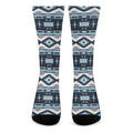 Blue Native Navajo Print Crew Socks