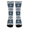 Blue Native Navajo Print Crew Socks