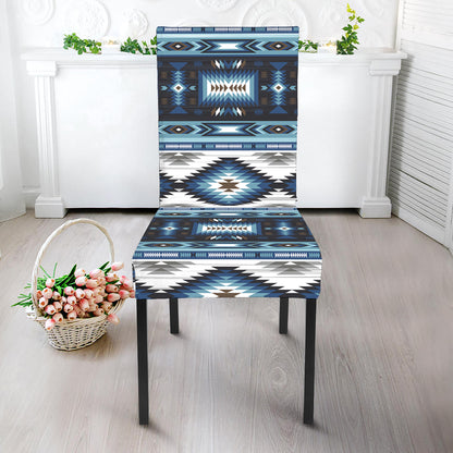 Blue Native Navajo Print Dining Chair Slipcover