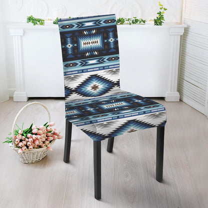Blue Native Navajo Print Dining Chair Slipcover