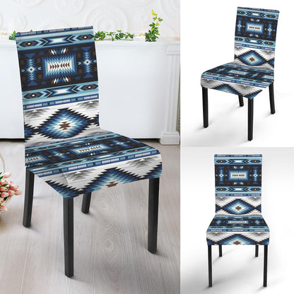 Blue Native Navajo Print Dining Chair Slipcover