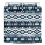 Blue Native Navajo Print Duvet Cover Bedding Set