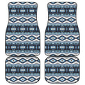 Blue Native Navajo Print Front and Back Car Floor Mats