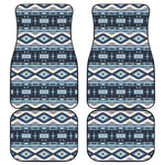 Blue Native Navajo Print Front and Back Car Floor Mats