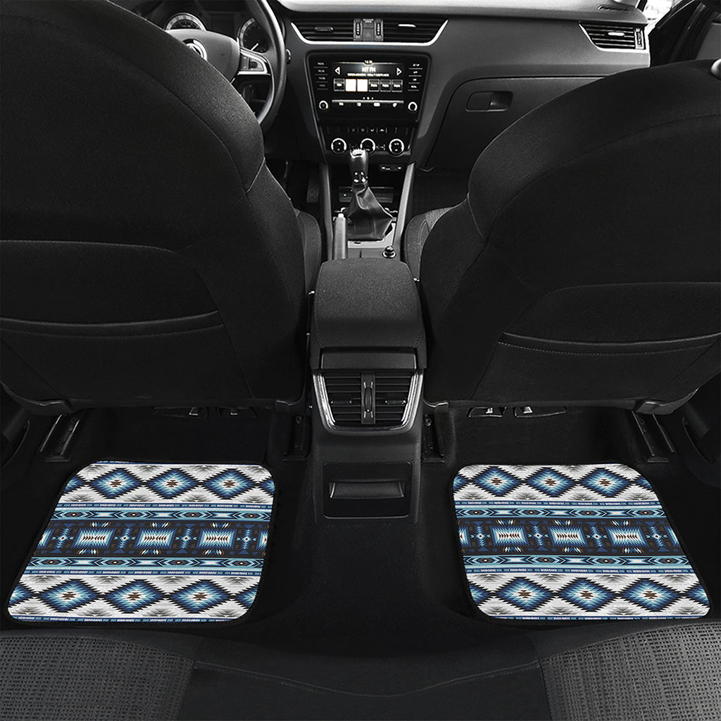 Blue Native Navajo Print Front and Back Car Floor Mats