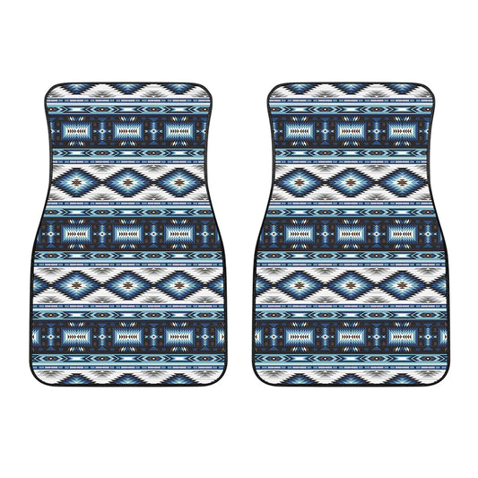 Blue Native Navajo Print Front Car Floor Mats
