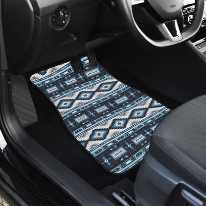 Blue Native Navajo Print Front Car Floor Mats