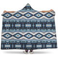 Blue Native Navajo Print Hooded Blanket