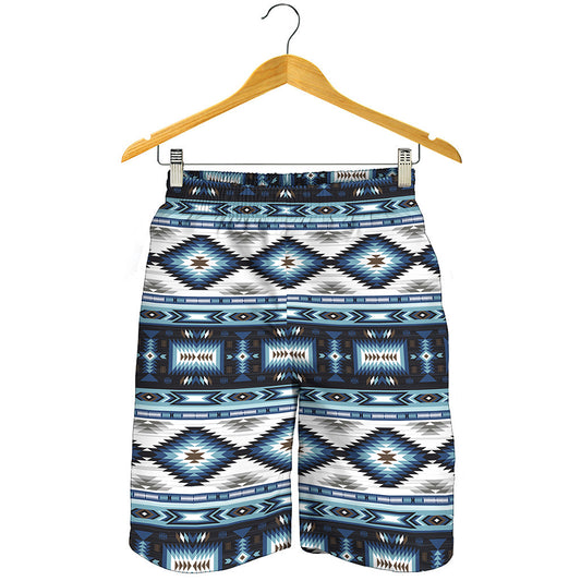 Blue Native Navajo Print Men's Shorts