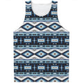 Blue Native Navajo Print Men's Tank Top