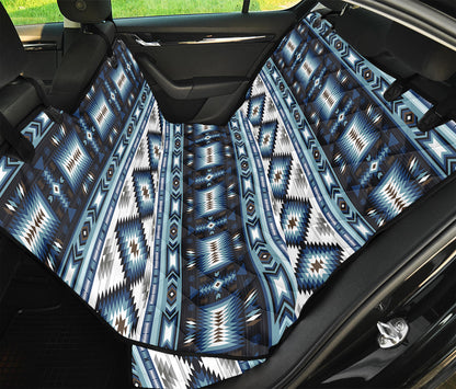 Blue Native Navajo Print Pet Car Back Seat Cover