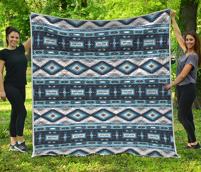 Blue Native Navajo Print Quilt