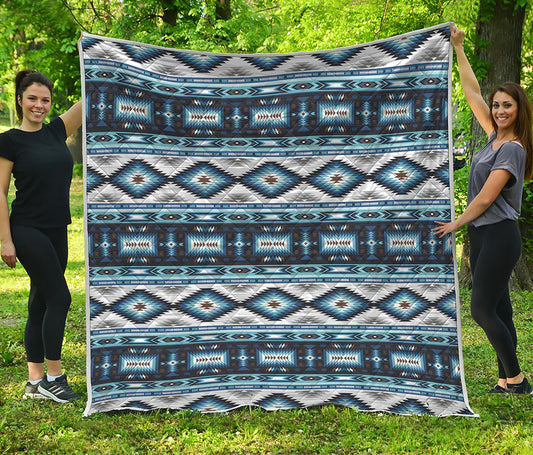 Blue Native Navajo Print Quilt